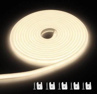Uplifted Finds Waterproof Under Cabinet LED Light Kitchen COB Strip Lamp With Button Switch us 3m natural White