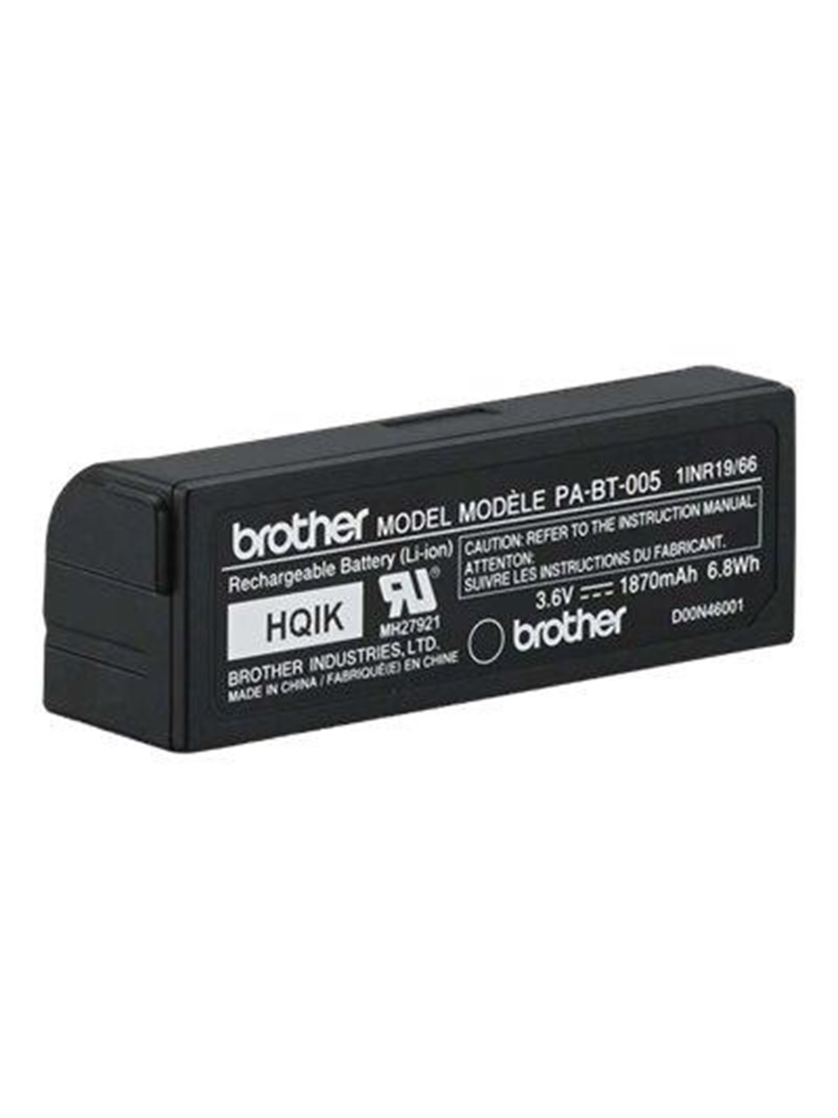 Brother PA-BT-005 - printer battery - Li-Ion - 1870 mAh - 6.8 Wh Netzteile - 80 Plus