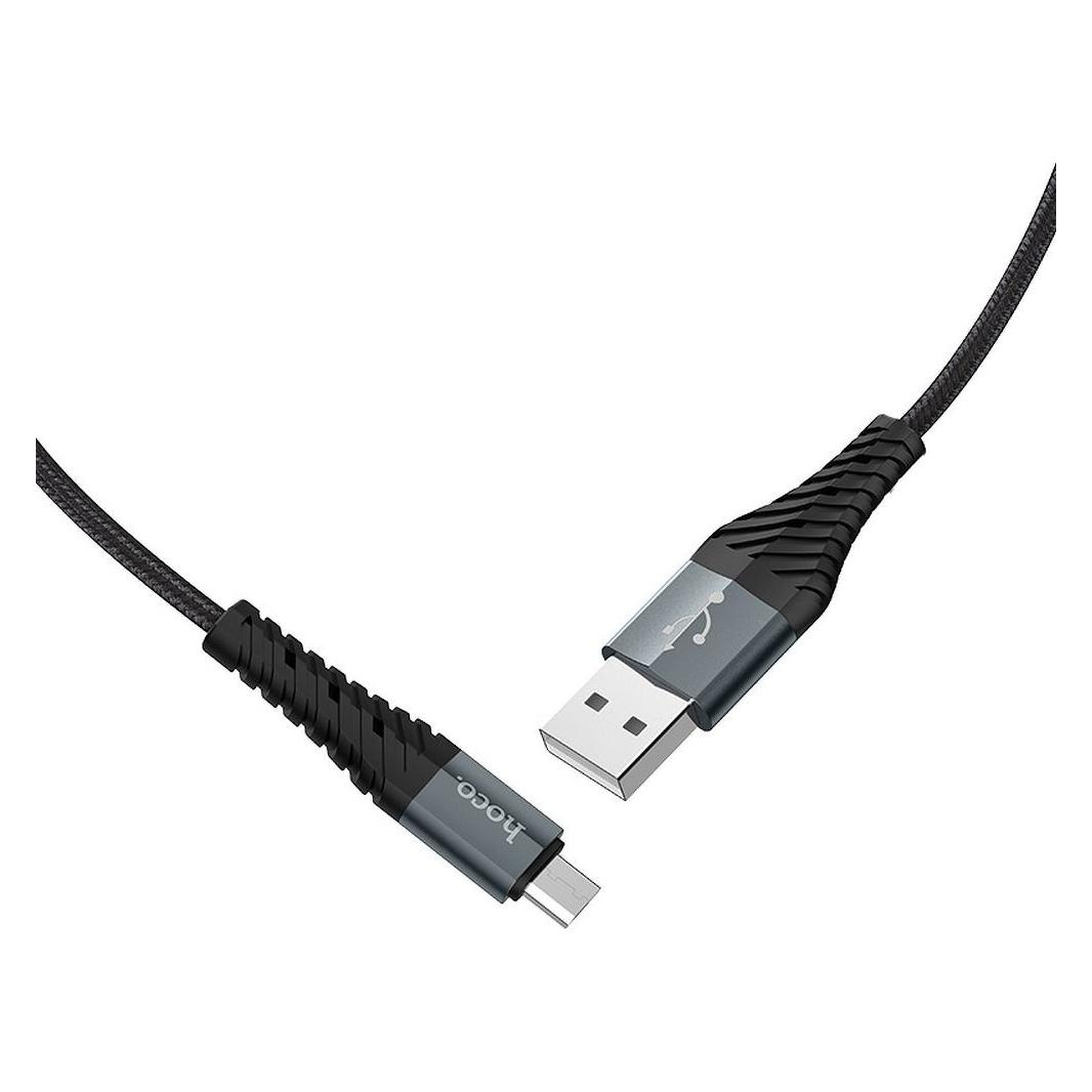 Partner Telecom Hoco - Data Cable Cool Charging (X38) - USB-A to Micro-USB, 12W, 2.4A, 1.0m - Black (1 m, USB 2.0, 12 W) (52769707)