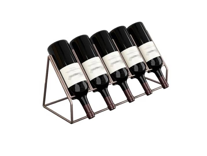 Weinregal, Abgewinkeltes Design, stark und langlebig, einfach stilvoll(Brown)