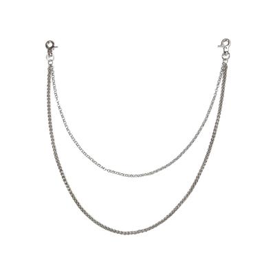 Hosenkette FIRETTI "mehrreihige Gliederkettengliederung", silber (silberfarben), Hosenketten, Herren, Metall