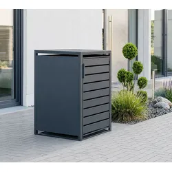Westmann Metall Mülltonnenbox Kubus | 240 L | Anthrazit | 68x80x116 cm - Anthrazit