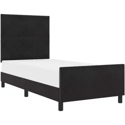vidaXL, Boxspringbett, Schwarzes Bettgestell (90 x 190 cm)