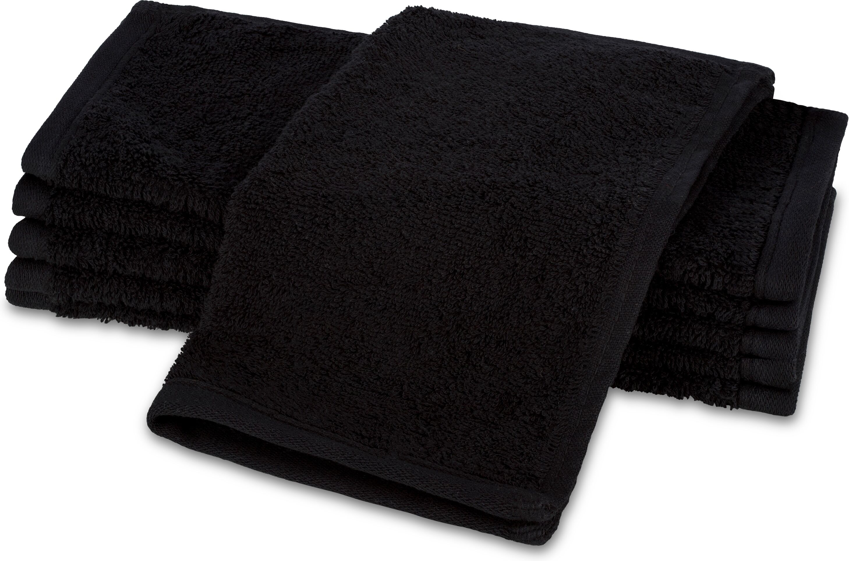 Seiftuch ROSS "Vita 4004", schwarz, B:30cm L:30cm, Frottier, Handtücher, Seiftuch schwarz B/L: 30cmx30cm, 6 Stk.