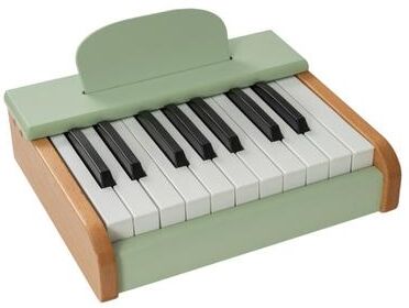Costway 18 Keys Wooden Piano for Kids with Removable Music Stand-Green
