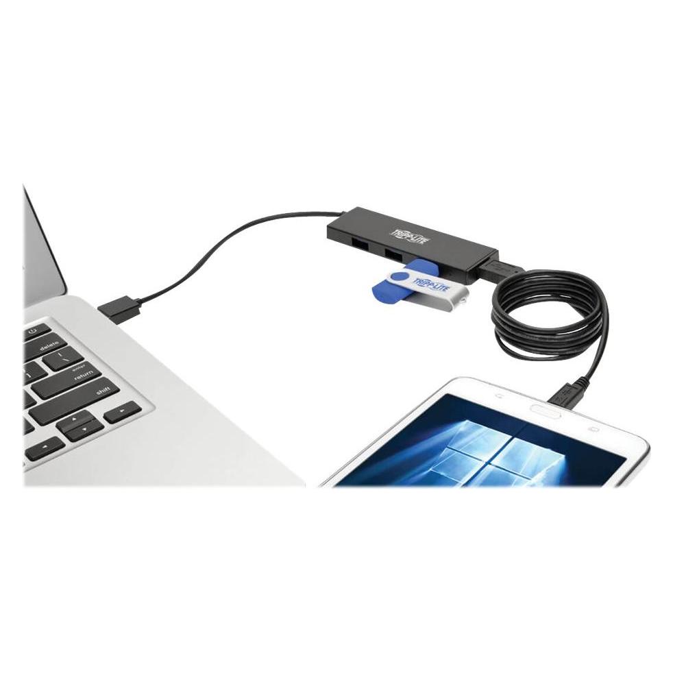 Eaton 4-Port Ultra-Slim Portable USB 3.0 SuperSpeed Hub (USB-A, 4 Ports) (U360-004-SLIM)
