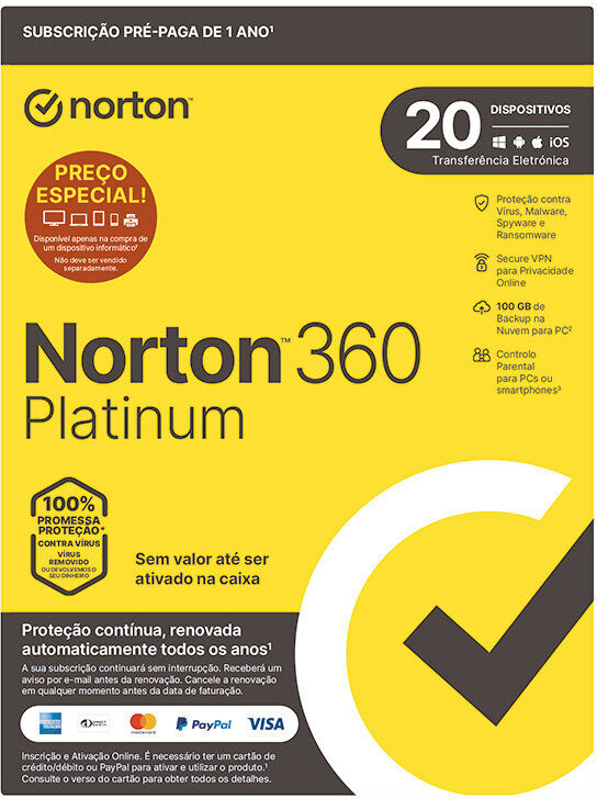 Symantec NORTON 360 PLATINUM 20D