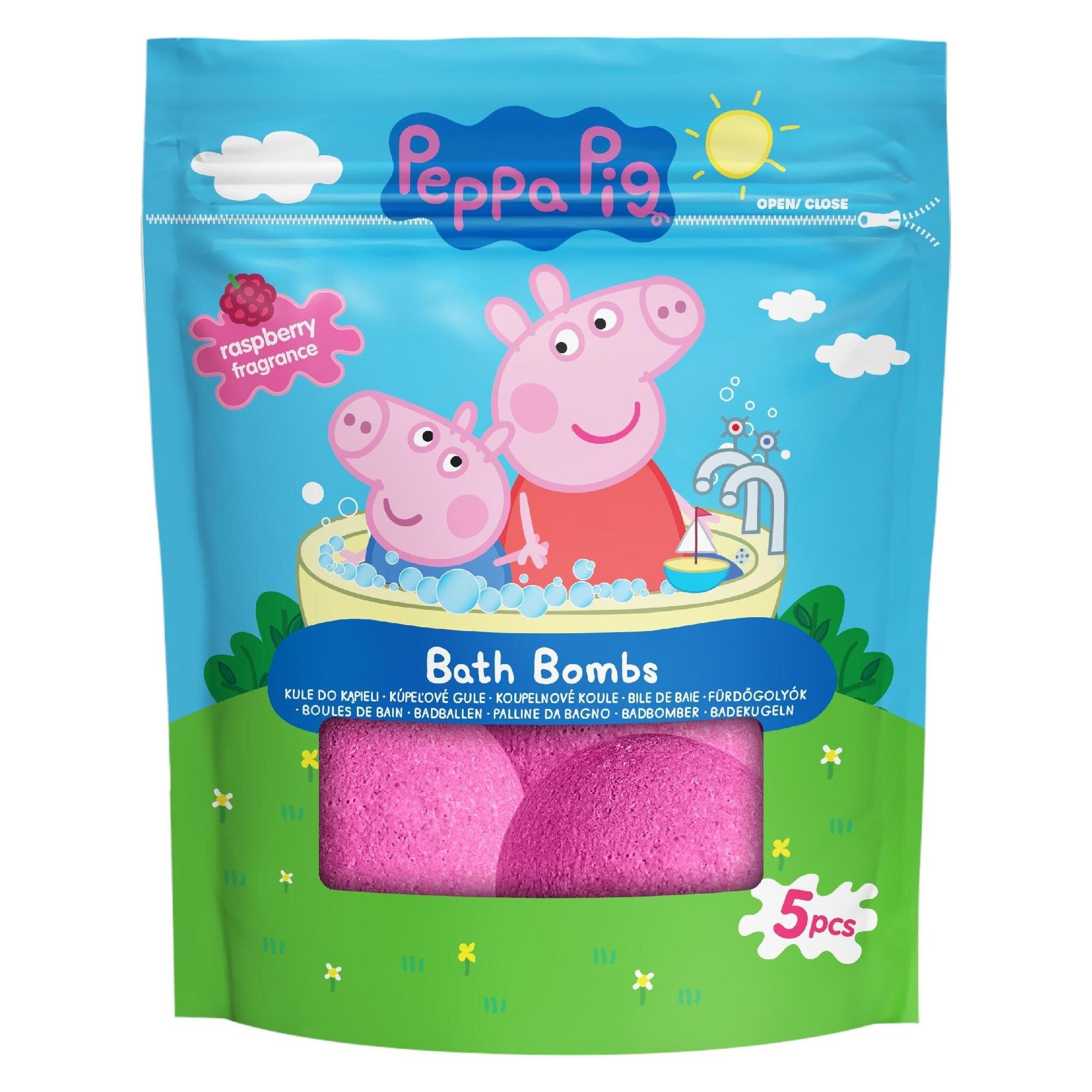 Kids Świnka Peppa Kule do kąpieli Raspberry 50g (Badekugeln, 50 g) (59146852)