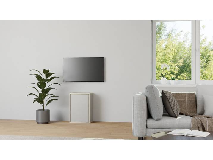 Nachtschrank in Multiplex-Optik Premium Dekore Grau Multiplex Kante