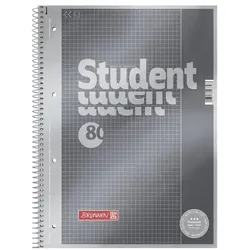 Brunnen Collegeblock »Student Premium« A4 kariert (26), Premium-Papier weiß