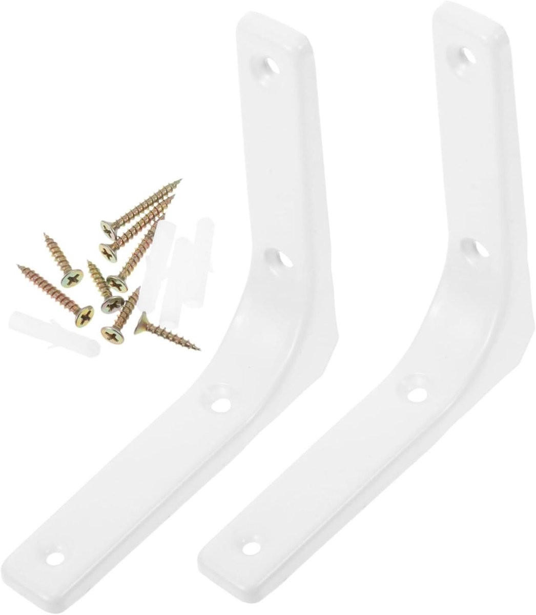 Witte Plankensteunen met Driehoekig Ontwerp - 10 cm