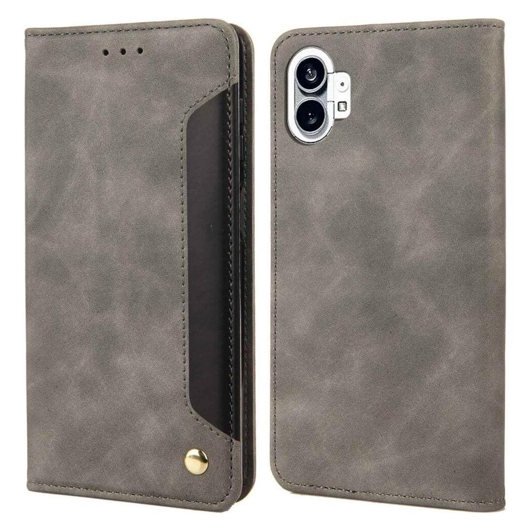 Cover-Discount Nothing Phone (1) - Stand Flip Case Hülle grau (Nothing Phone (1)) (660106090D)
