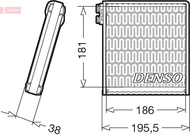 Denso Verdampfer, Klimaanlage Dev09103 Für Fiat