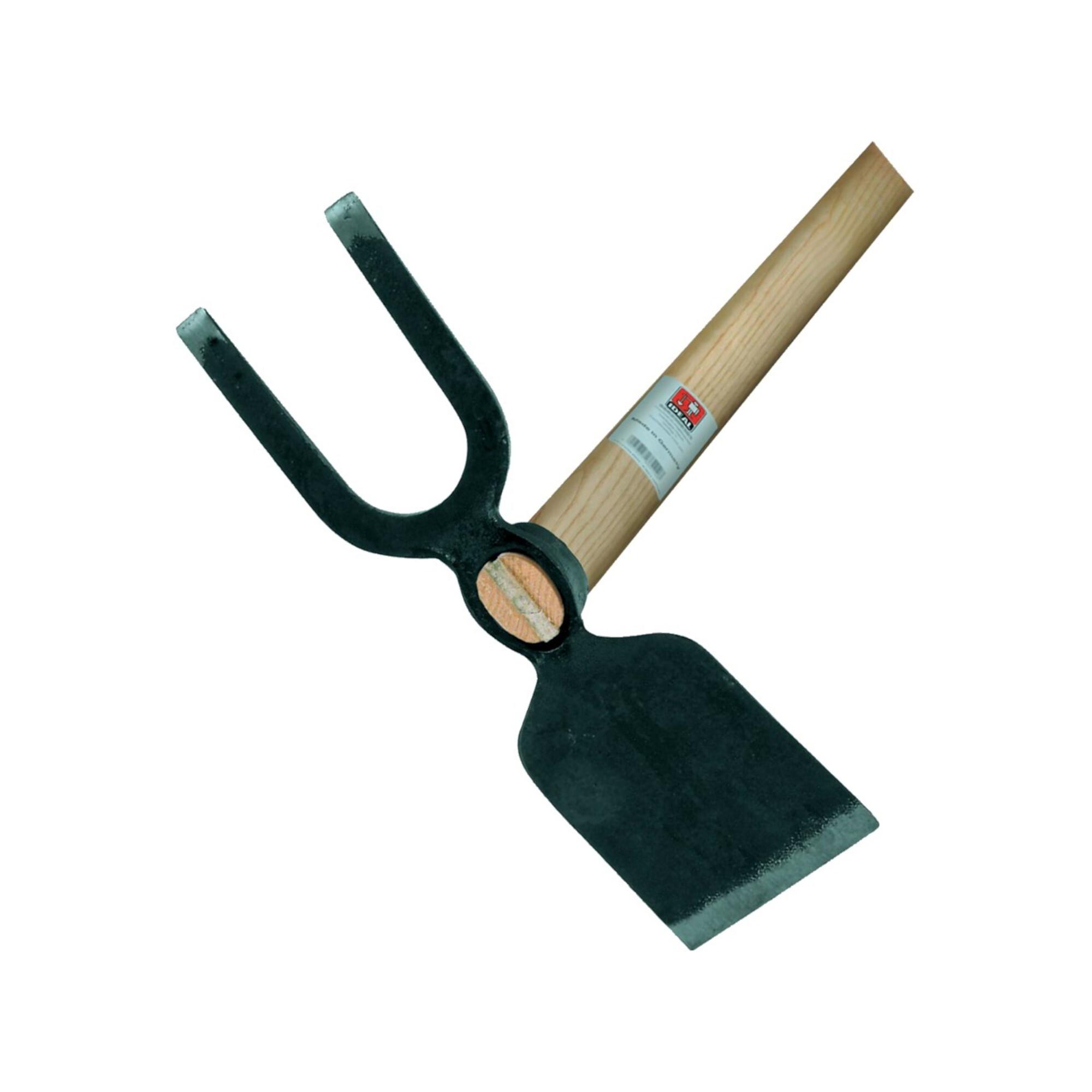 Idealspaten Gartenhacke mit Breitblatt 2 stumpfe Zinken + geschmiedet (66720001)