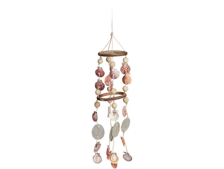 schelpen windgong - drijfhout - 75 cm
