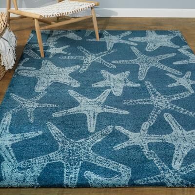 Balta Rugs Leyton Nautical Solid Starfish Coastal Area Rug
