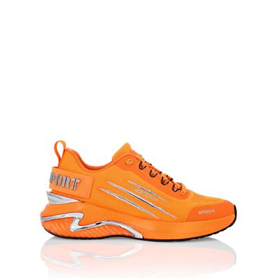 Sneaker PLEIN SPORT "Running-Sneaker", Damen, Gr. 45, Normalschaft, orange (86, orangefluo), Schuhe Sneaker