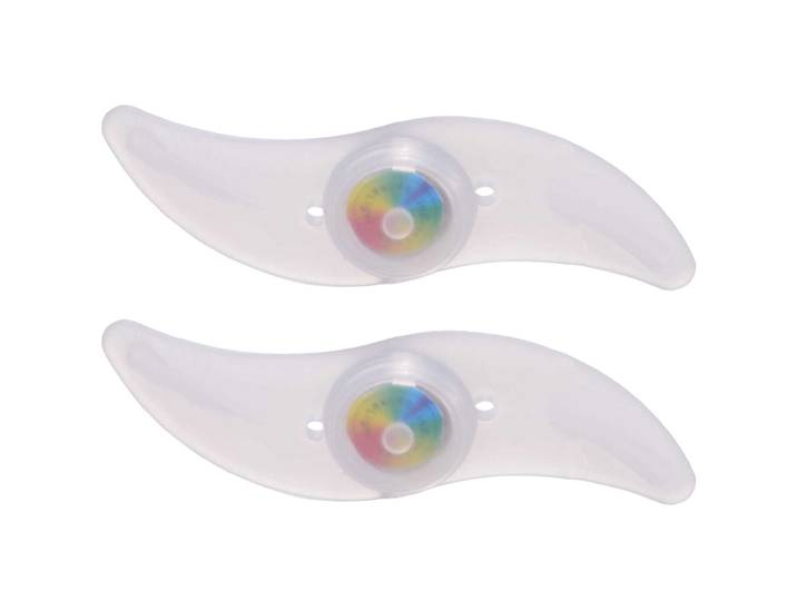 2er-Set Velo Speichenlicht aus Silikon mit Farbwechsel in 4 Farben