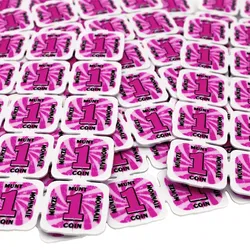 CombiCraft Eventchips bzw. Brechbare Wertmarken mit pinkem Aufdruck -1000 Stück