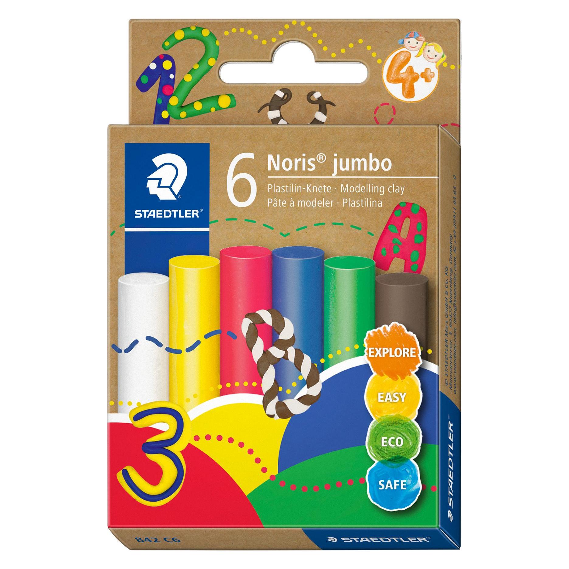 Staedtler Plastilin-Knetmasse 6er mehrfarbig (842 C6)