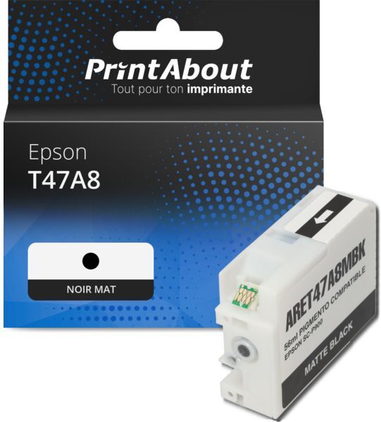 PrintAbout Cartouche compatible Epson T47A8 - Noir mat Noir mat