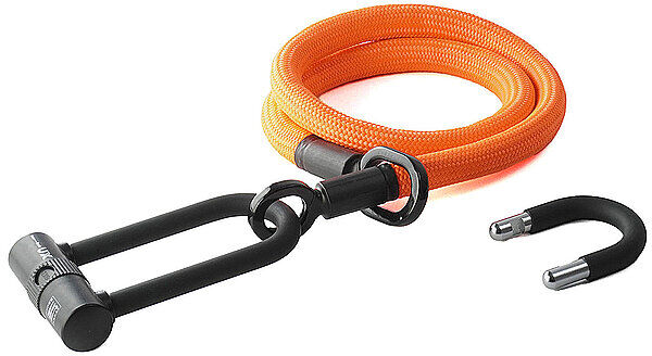 TEX-LOCK Bügelschloss mit Textilseil Eyelet 120 acid orange orange B