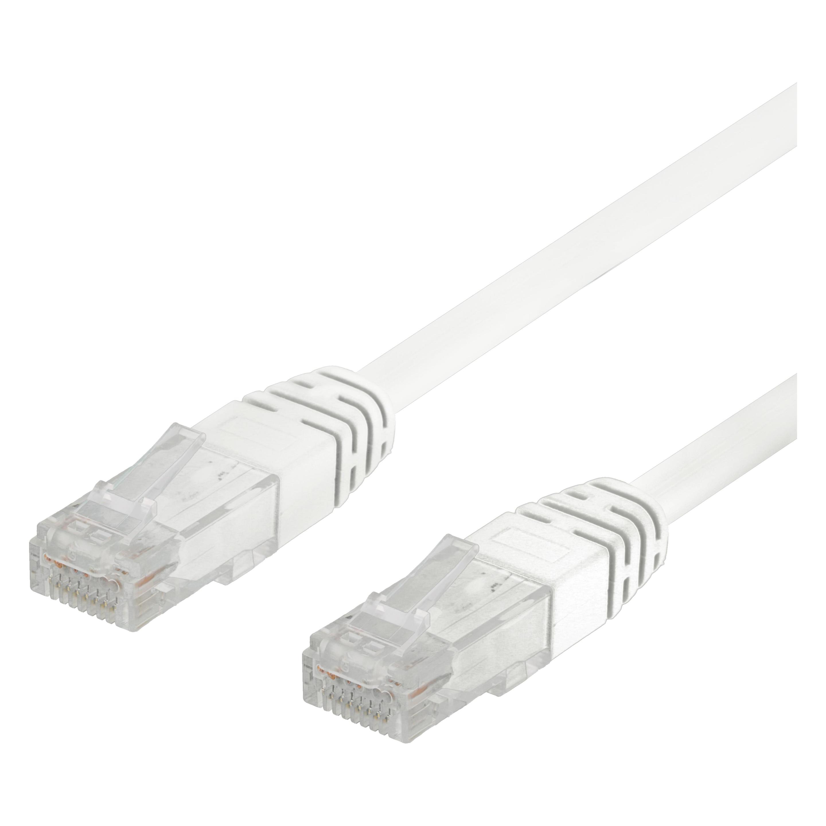 Deltaco TP-603V - 0,3 m - Cat6 - U/UTP (UTP) - RJ-45 - RJ-45 - Weiss (U/UTP, CAT6, 0.30 m) (TP-603V)