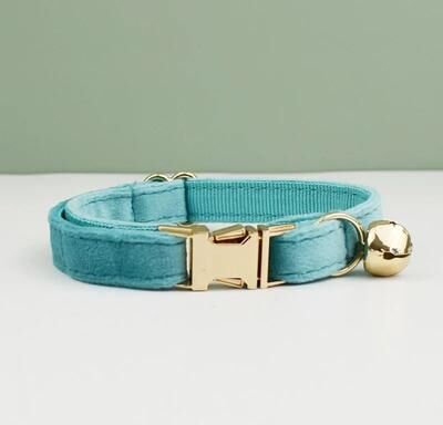 Uplifted Finds Velvet Cat Collar With Personalized Bowknot And Safety Bell cat Collar (velvet 40) l
