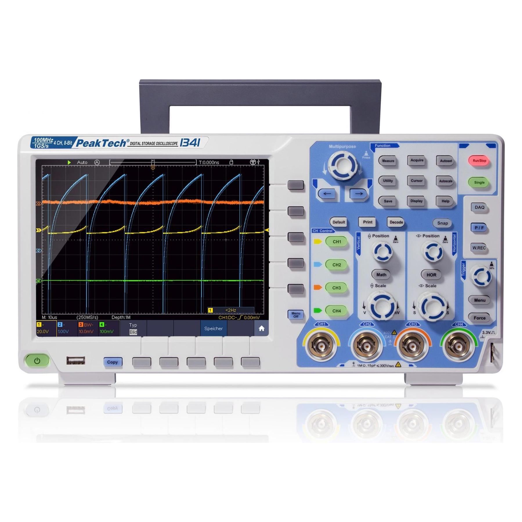 Peaktech P 1341 Digital Speicher Oszilloskop (CAT II, Oszilloskop) (P 1341)