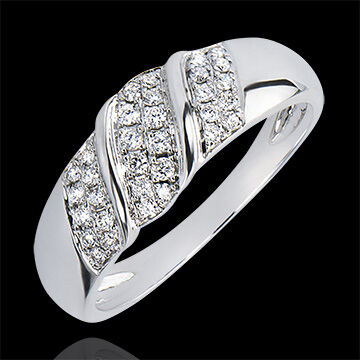 Edenly Ring Vielfalt - Band - 18 Karat WeiÃŸgold und Diamanten
