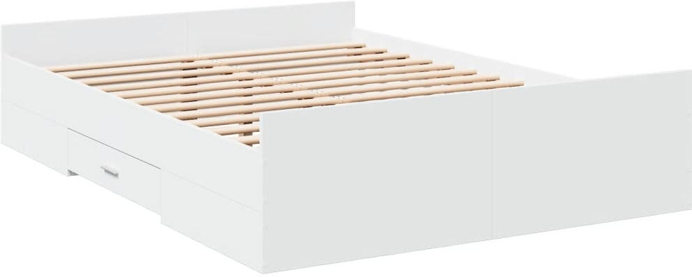 17 Stories Peltz Bed White Small Double (4')