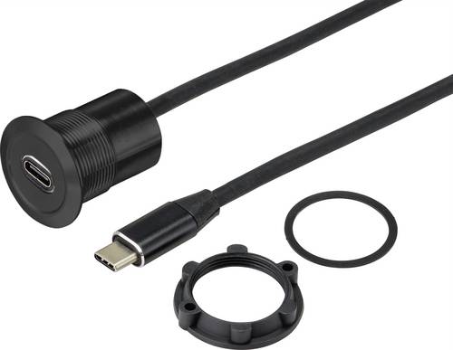 TRU COMPONENTS TC-9534348 USB-Einbaubuchse Buchse, Einbau Paneldicke: 1-10mm Inhalt: 1St.