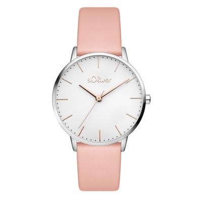 Quarzuhr S.OLIVER "Modern Basics", rosa, Armbanduhren, Damen, Quarzuhr, Armbanduhr, Damenuhr, analog