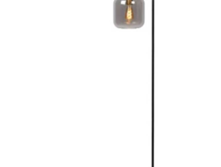 Lampe LED Vloerlamp - JOANET - Ø 19 cm - 1xE27 - fumé verre fumé