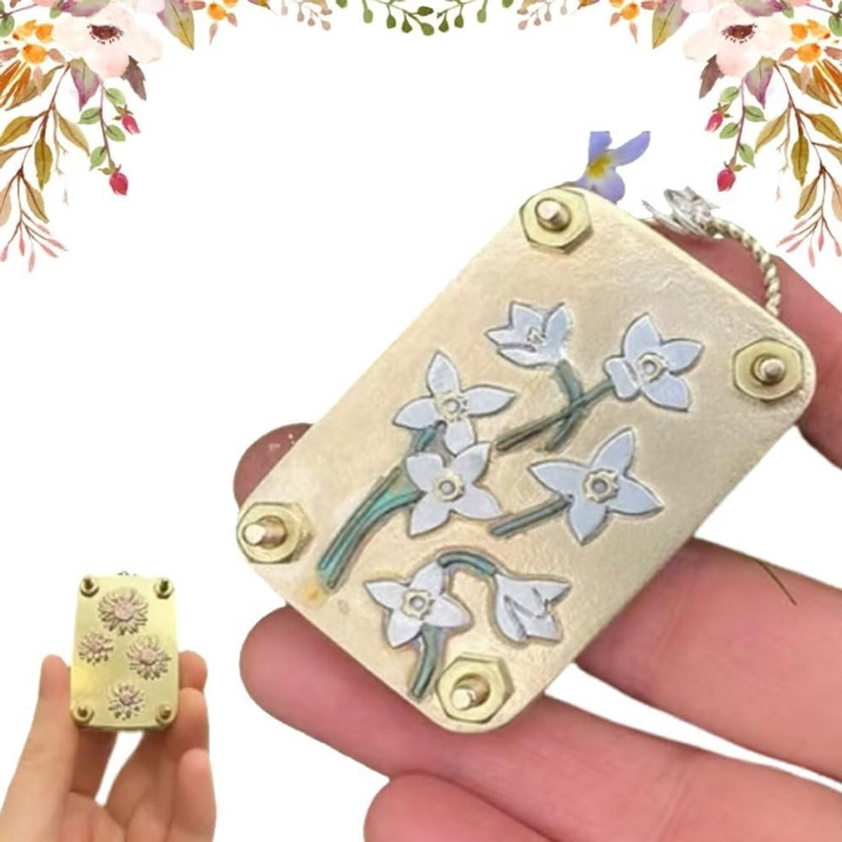 Mini Bloemenpers Set voor Creatieve Kunstenaars en DIY Natuurprojecten met Metalen Bewaarset