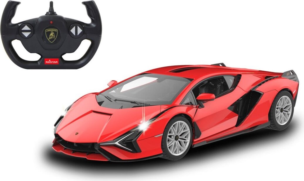 Jamara Germany Lamborghini Sián FKP 37 schaalmodel 1:14 rood met handmatig openende deuren en 2.4GHz besturing