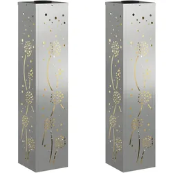 vidaXL Solar LED Weg Licht 2 pcs Galvanisiert Galvanisiert