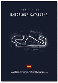 Inspire Essentials F1 Circuit Track Wall Art Canvas Motorsport Racing Poster 5 11.81 X 17.72 Inches