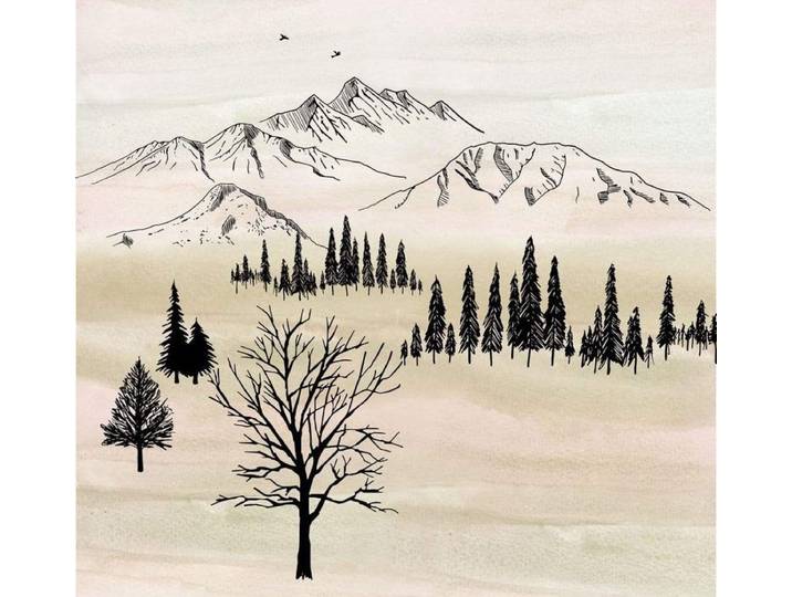 Fotobehang - Backcountry 300x280cm - Vliesbehang