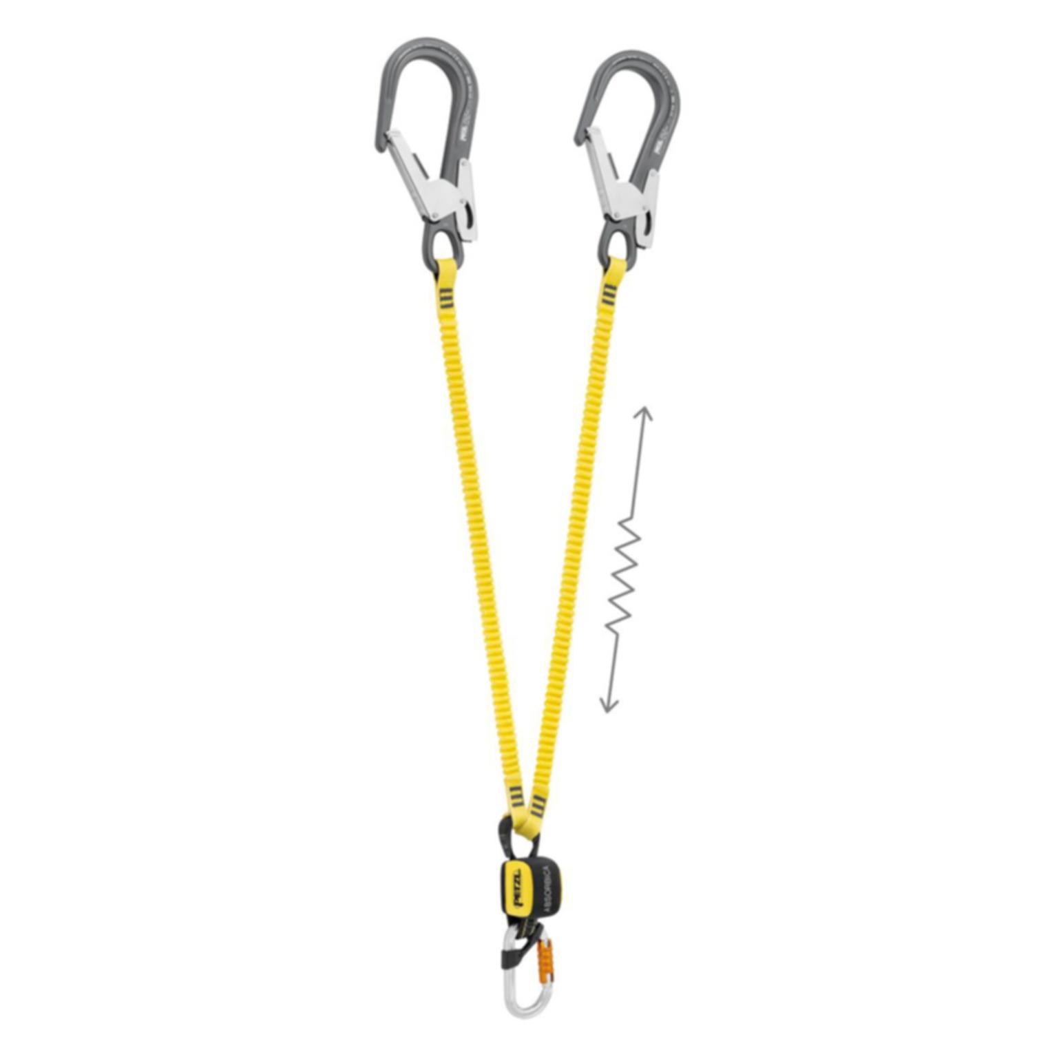 Petzl 1830mm Fall Arrest Lanyard MGO 60 Karabiner Twin (140 kg) (L014CB01)