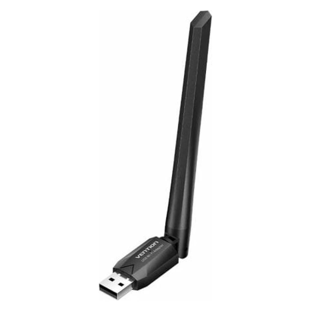 Vention KDTB0 AC650 USB Wi-Fi Dual-Band-Netzwerkadapter mit hoher Verstärkungsantenne schwarz (USB, USB 2.0) (KDTB0)