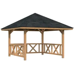 Palmako Pavillon Bianca 8,3 m2 Set 101 Hellbraun tauchimprägniert