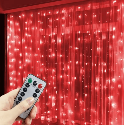 Inspire Curations 8 Mode Cascading USB Fairy Lights red 3x1m 100leds