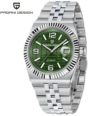 DynamicDeals Top Luxury PAGANI DESIGN Automatic Watch For Men, NH36A Mechanical Timepiece, Sapphire Mirror Wristwatch green