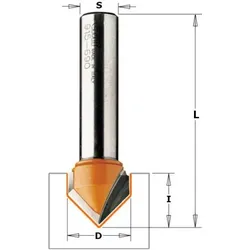 CMT, Fräser, 915.160.11 16 mm V-Nut-Fräser 90°-Schaft 8 mm