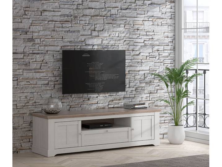 Lowboard FORTE Iloppa , braun (schnee eiche, nelson eiche), B:204,7cm H:59,1cm T:55cm, Sideboards, Lowboard, TV-Board, TV-Schrank, Breite ca. 204 cm