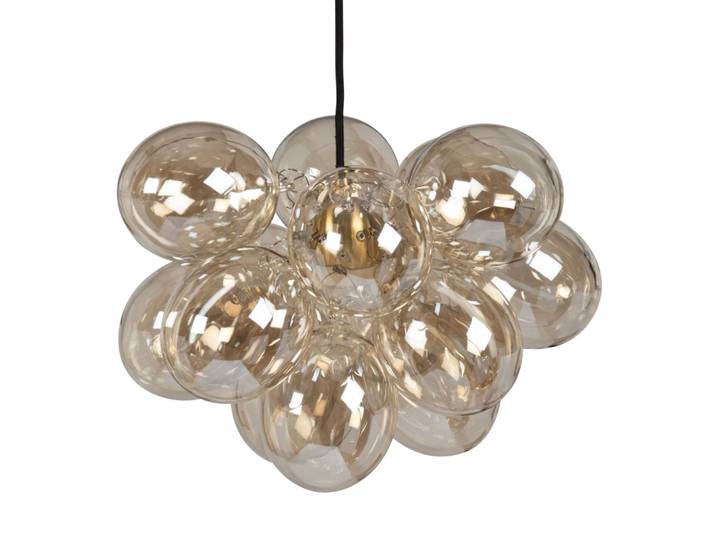Pendelleuchten aus bernsteinfarbenem Borosilikatglas, 35 cm lang