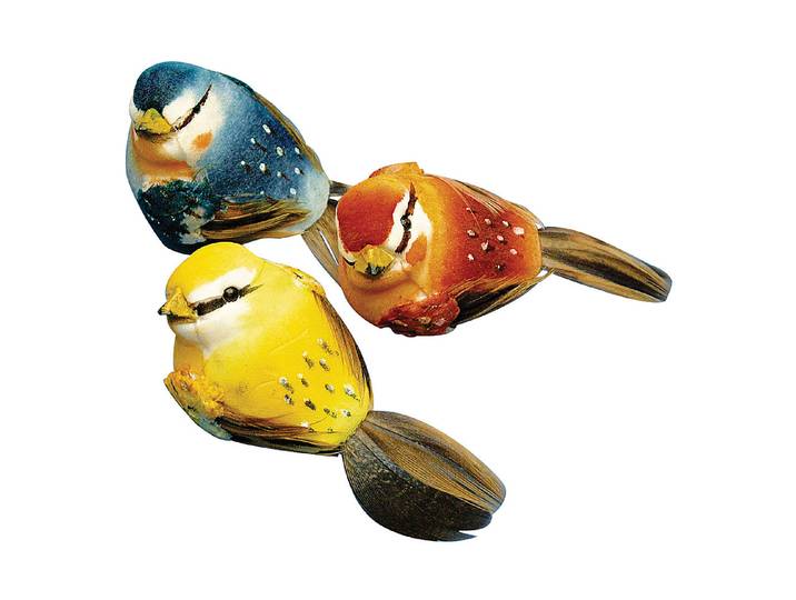 Rayher Pilzvögel 3.5 cm 3 Stück