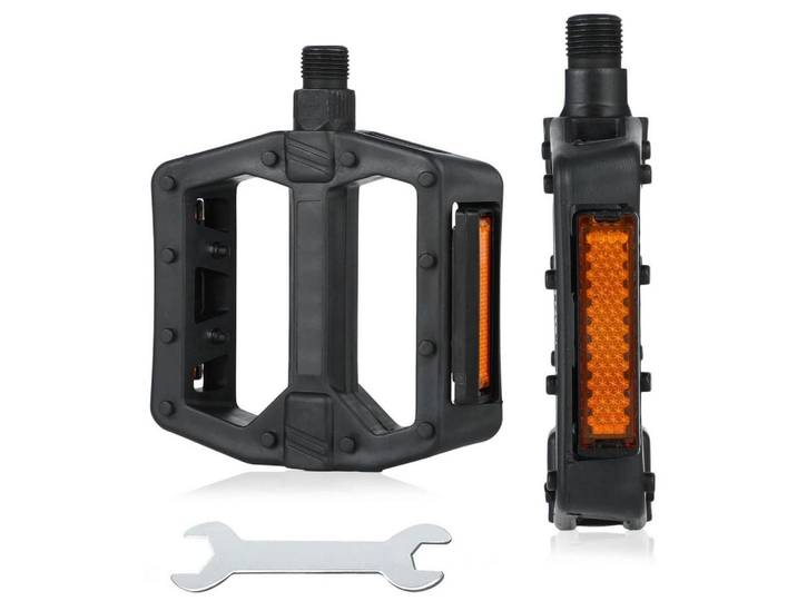 Fahrradpedale mit Reflektoren Schwarz, Kunststoff, 10x2.2x12 cm, Freizeit & Co, Sport & Fitness, Fahrräder, Fahrradzubehör