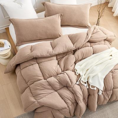 Thicker Than Thickest - Coma Inducer® Oversized Comforter Set - Mocha Meringue